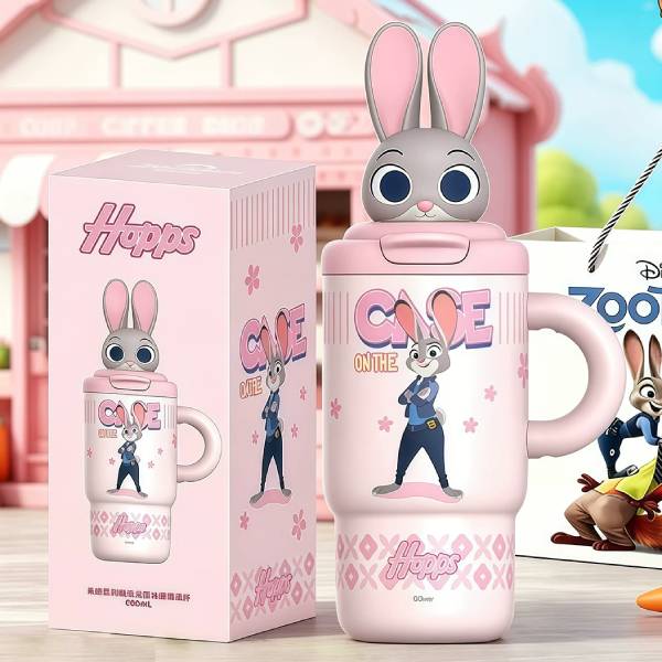 Ly Giữ Nhiệt Thỏ Judy 650 ml - Zhongshan D-2097J - Màu Hồng