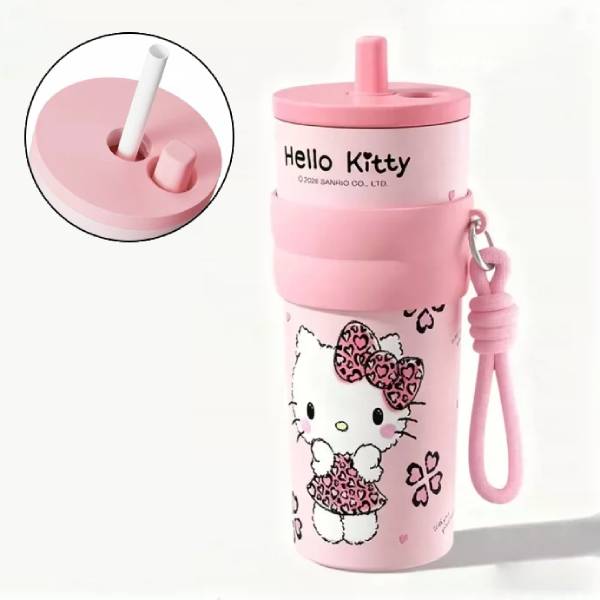 Ly Giữ Nhiệt Hello Kitty 700 ml - Zhongshan 3477 - Màu Hồng