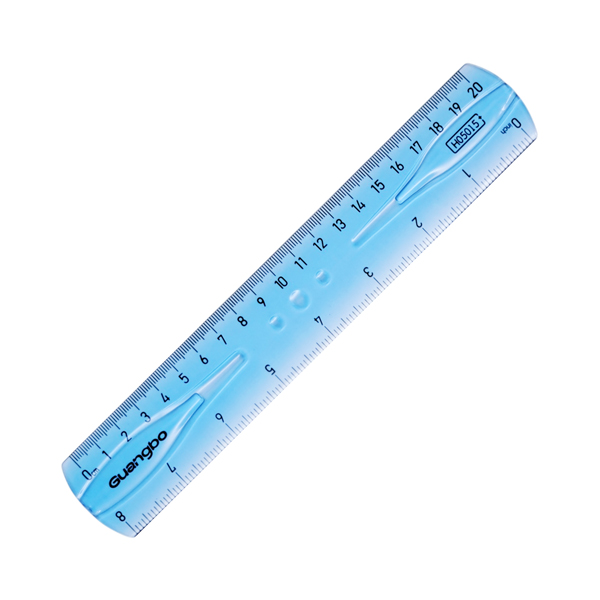 Thước Kẻ Dẻo Nhiều Màu 20 cm - GuangBo H05015 - Màu Xanh Dương