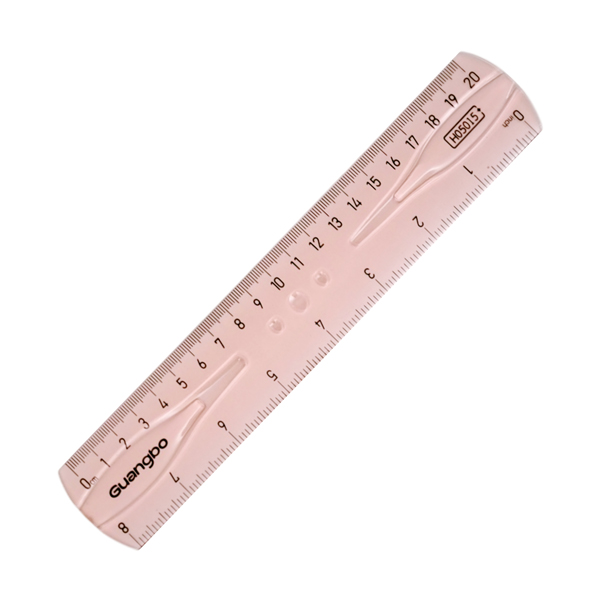 Thước Kẻ Dẻo Nhiều Màu 20 cm - GuangBo H05015 - Màu Hồng