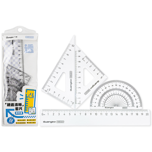 Bộ Thước Eke 4 Món 20 cm - GuangBo H05323