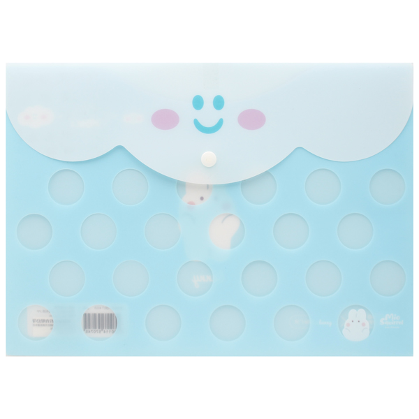 Bìa Nút A4 Smile - GuangBo H03124 - Màu Xanh Dương