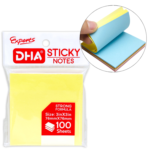 Giấy Note 76 x 76 mm - DHA DH-9834 - Nhiều Màu (100 Tờ)