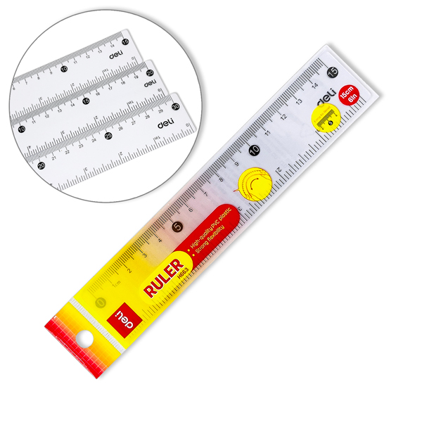 Thước Kẻ Trong Suốt 15 cm - Deli CH663