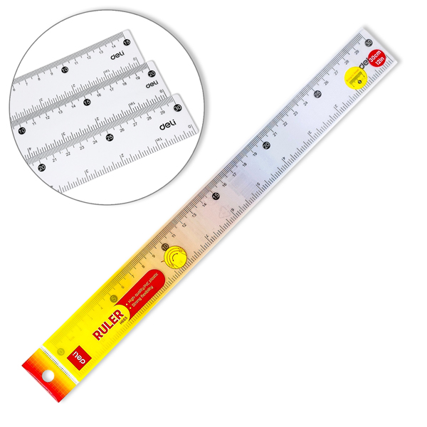 Thước Kẻ Trong Suốt 30 cm - Deli CH665