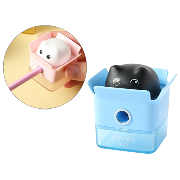 Chuốt Chì Hình Mèo - Deli EH577 - Màu Xanh Dương