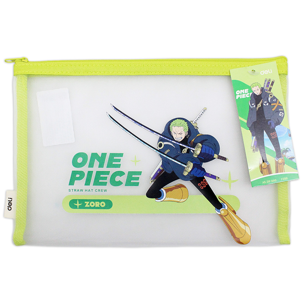 Túi Lưới Đựng Tài Liệu One Piece A5 - Deli EF288 - Màu Xanh Lá