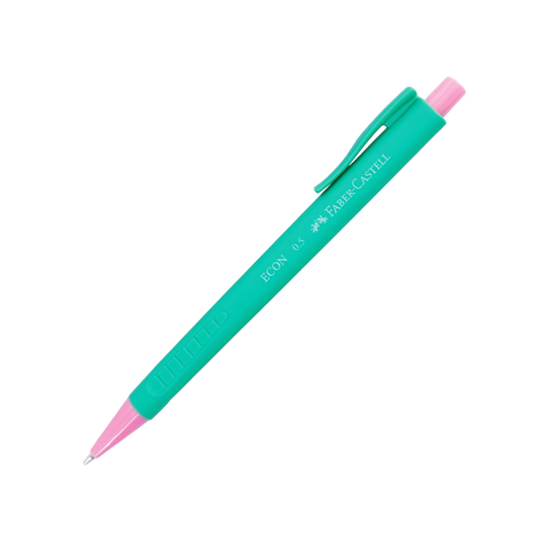 Bút Chì Bấm Econ Vivid Sorted 0.5 mm - Faber-Castell 135018 - Thân Màu Xanh Ngọc