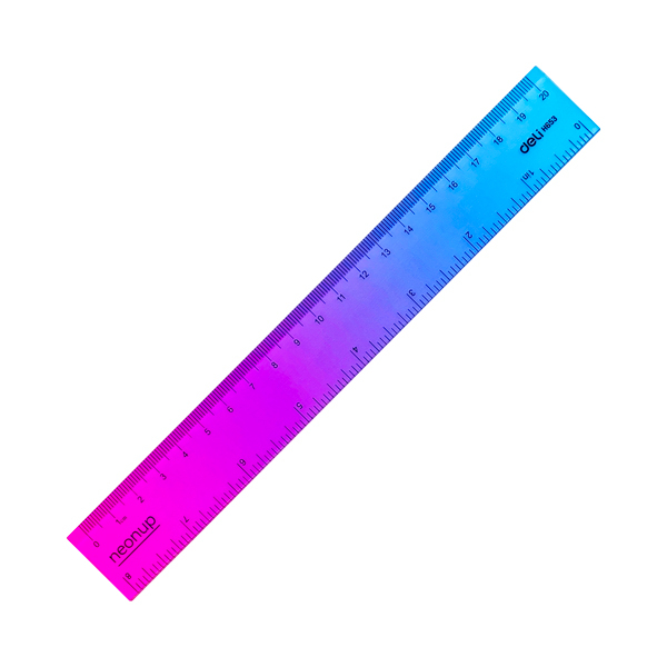 Thước Kẻ Màu Cực Quang 20 cm - Deli EH653 - Mẫu 4