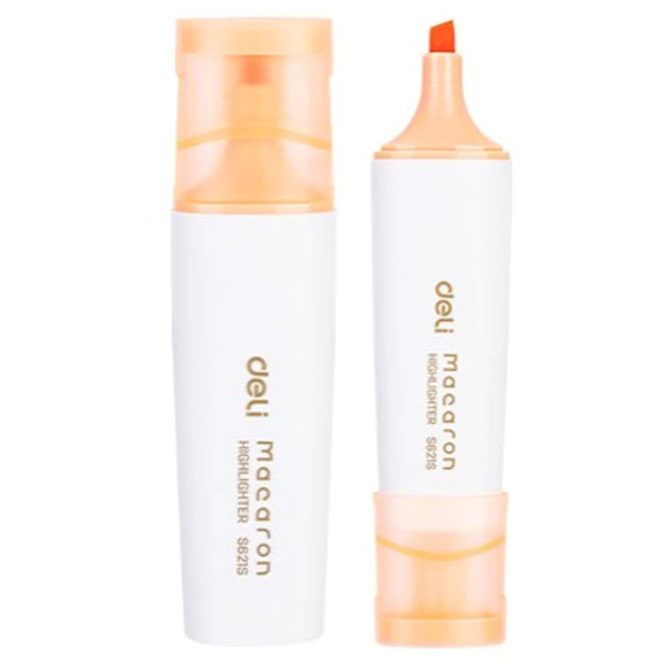 Bút Đánh Dấu Highlight Macaron - Deli ES621S-CA-01 - Màu Cam