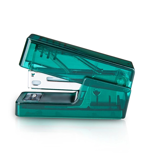 Dập Ghim Mini 12 Trang - Kèm 1 Hộp Ghim Nusign Loại 24/6 - Deli NS083F - Màu Trắng