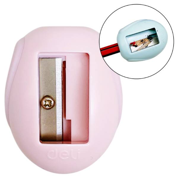 Chuốt Chì 1 Lỗ Mini - Deli EH550 - Màu Hồng