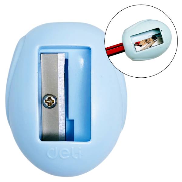 Chuốt Chì 1 Lỗ Mini - Deli EH550 - Màu Xanh Da Trời