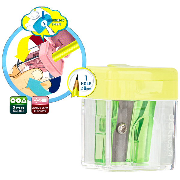 Chuốt Chì Mini 1 Lỗ - Deli E0574 - Màu Xanh Lá