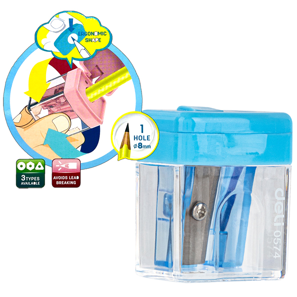 Chuốt Chì Mini 1 Lỗ - Deli E0574 - Màu Xanh Dương