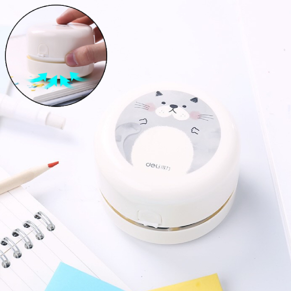 Máy Hút Bụi Mini Để Bàn Cầm Tay - Deli 18883-TR-01 - Màu Trắng