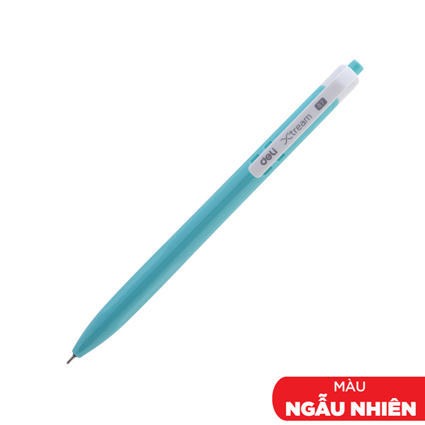Bút Bi Đầu Bấm Xtream 0.7 mm - Deli EQ03336 - Mực Xanh (Màu Thân Bút Giao Ngẫu Nhiên)