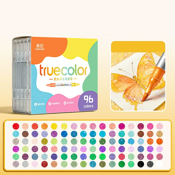 Hộp 96 Bút Lông Màu Kim Tuyến 2 Đầu - Truecolor ZCW-6998-96