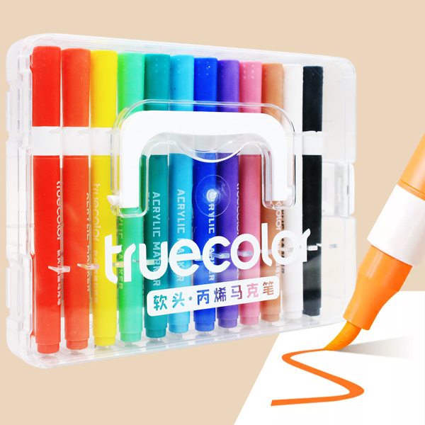 Hộp 12 Bút Lông Màu Acrylic Marker - Truecolor ZCA0628_12