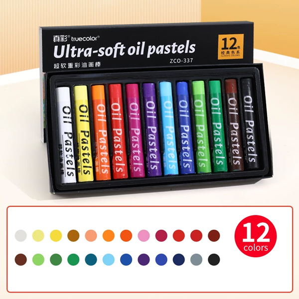 Hộp 12 Bút Sáp Dầu Siêu Mềm - Truecolor ZCO-337-12