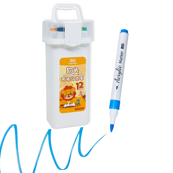 Hộp 12 Bút Lông Màu Acrylic - Truecolor ZCA-9189-12