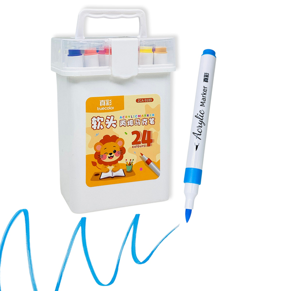 Hộp 24 Bút Lông Màu Acrylic - Truecolor ZCA-9189-24