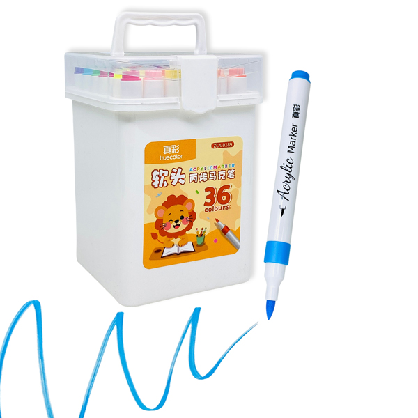 Hộp 36 Bút Lông Màu Acrylic - Truecolor ZCA-9189-36
