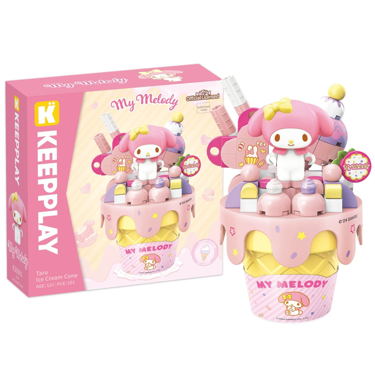 Đồ Chơi Lắp Ráp Sanrio Cone - Melody - Keepplay K20842 (101 Mảnh Ghép)
