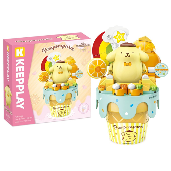 Đồ Chơi Lắp Ráp Sanrio Cone - Pompompurin - Keepplay K20844 (114 Mảnh Ghép)