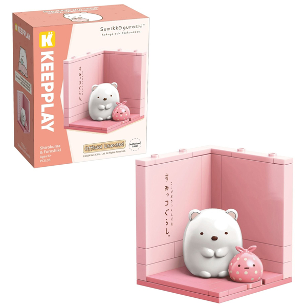 Đồ Chơi Lắp Ráp Sumikko Comfortable Corner - Keepplay 77011 - Shirokuma & Furoshiki (35 Mảnh Ghép)