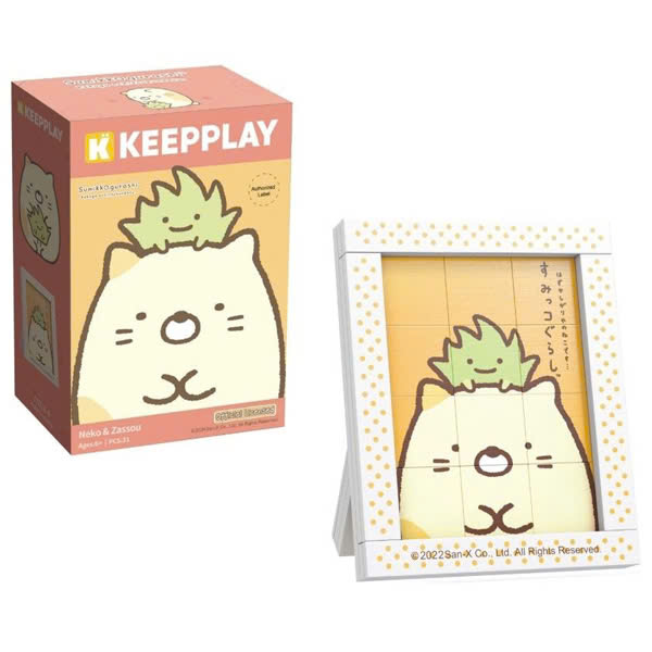 Đồ Chơi Lắp Ráp Sumikko Mini Block Puzzle - Keepplay 77018 - Neko & Zassou (31 Mảnh Ghép)