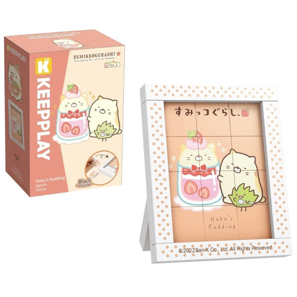 Đồ Chơi Lắp Ráp Sumikko Puzzle S - Keepplay 77023 - Neko's Pudding (31 Mảnh Ghép)