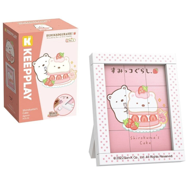 Đồ Chơi Lắp Ráp Sumikko Puzzle S - Keepplay 77023 - Shirokuma's Cake (31 Mảnh Ghép)