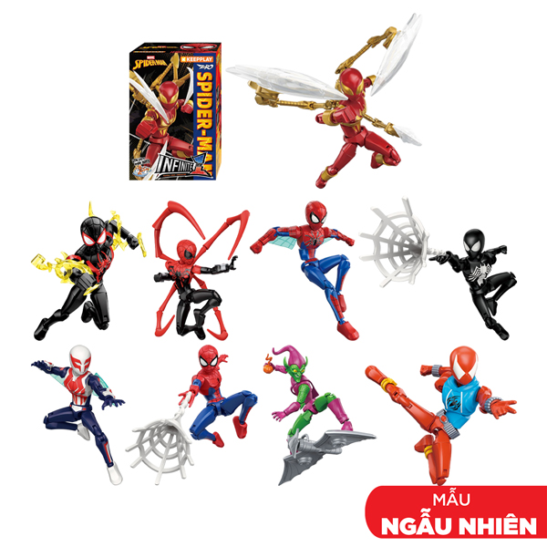 Blindbox Đồ Chơi Lắp Ráp Marvel Zero Infinite Spiderman - Keepplay 73008