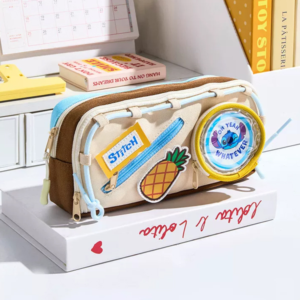 Bóp Viết Vải Stitch Nâu - Ume A83465-W4
