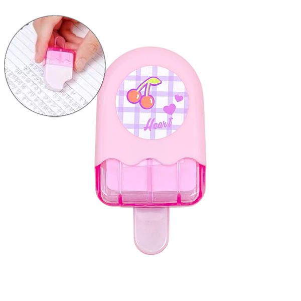Gôm Tẩy Hình Que Kem - Deli E71122 - Màu Hồng