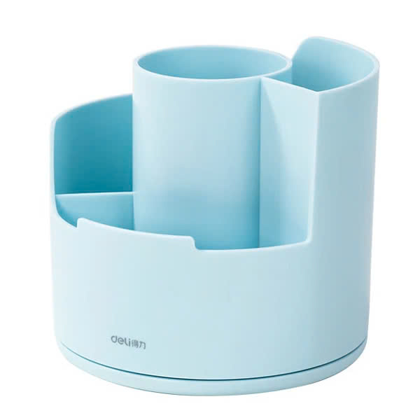 Ống Cắm Bút Xoay 360 Độ - Deli PK414 - Màu Xanh Dương