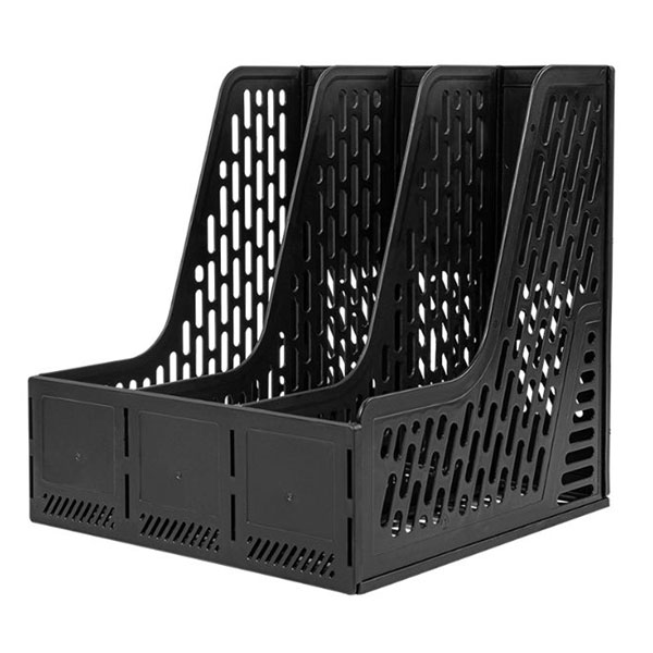 Kệ Đựng Tài Liệu 3 Ngăn - Deli 9843BES-DE-01 - Màu Đen
