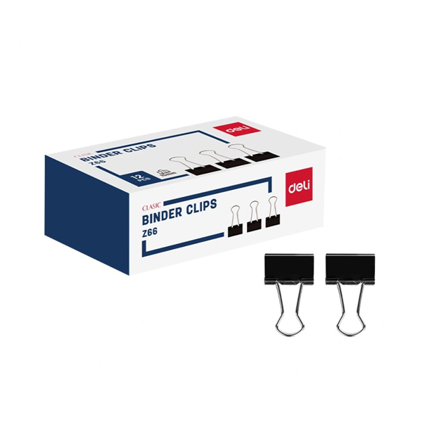 Hộp 12 Kẹp Giấy 15mm - Deli EZ66