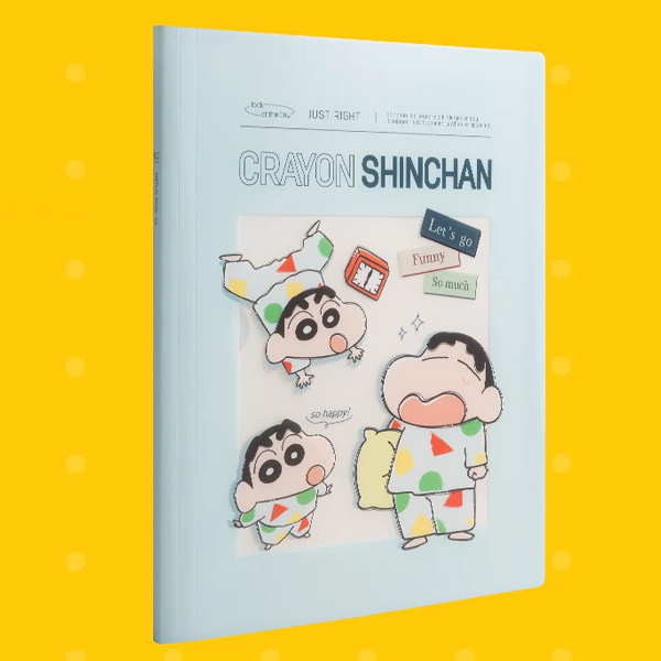 File Lá A4 Crayon Shin-Chan - 40 Trang - Deli LB603-40 - Màu Xanh