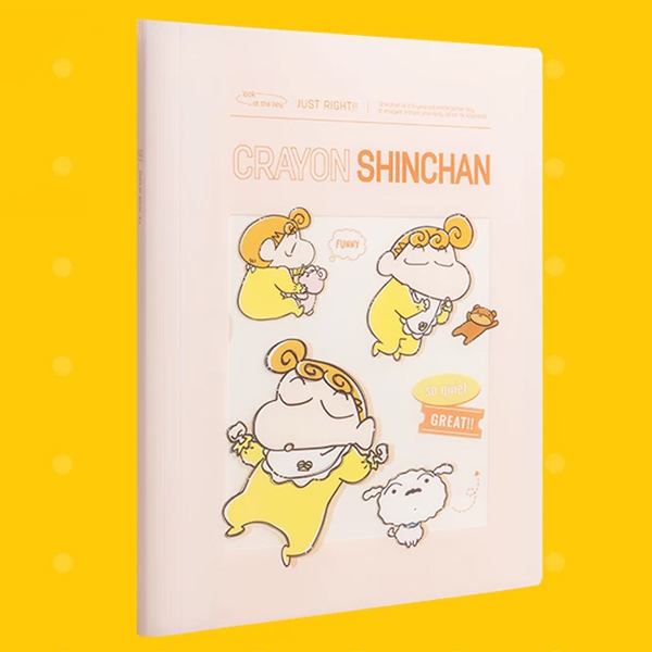 File Lá A4 Crayon Shin-Chan - 60 Trang - Deli LB603-60 - Màu Hồng