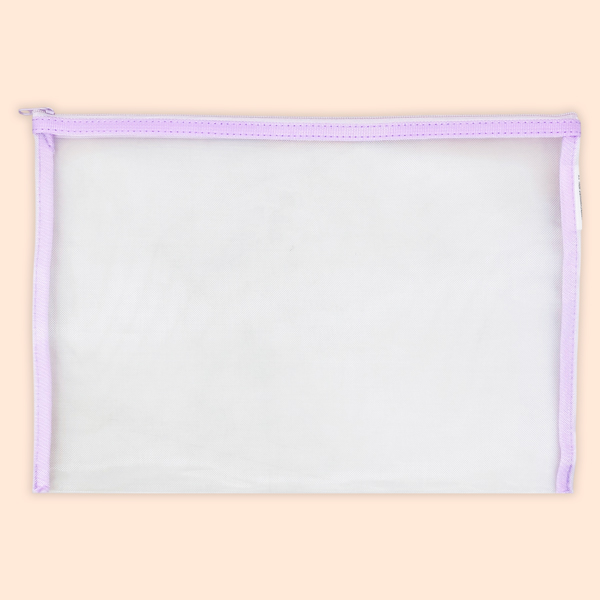Túi Lưới Đựng Tài Liệu Khóa Kéo - Deli EF282 - Màu Tím