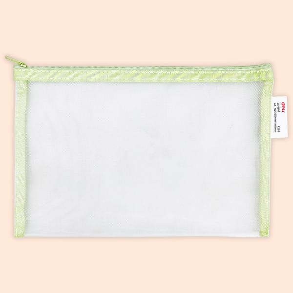 Túi Lưới Đựng Tài Liệu Khóa Kéo - Deli EF283 - Màu Xanh Lá