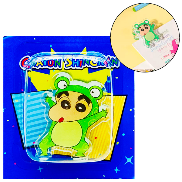 Kẹp Tài Liệu Hình Crayon Shin-Chan - Deli LB401 - Ếch Xanh