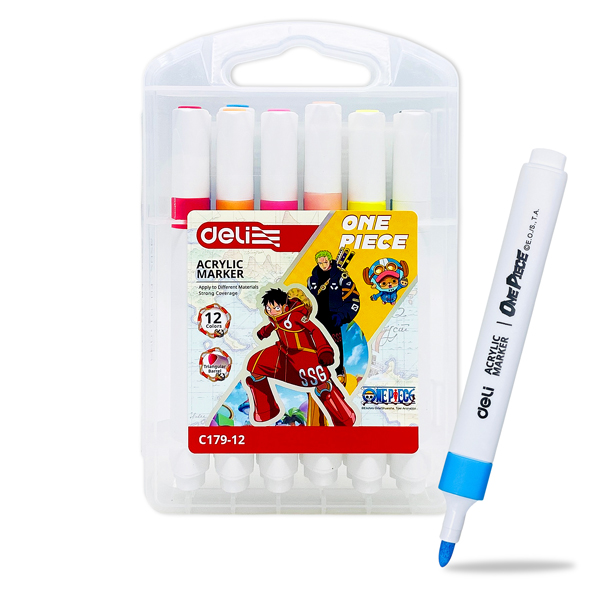 Hộp 12 Bút Màu Acrylic Marker One Piece - Deli C179-12