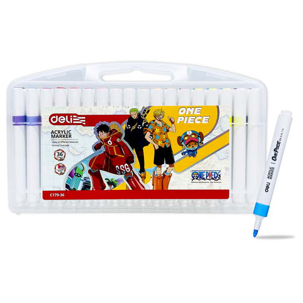 Hộp 36 Bút Màu Acrylic Marker One Piece - Deli C179-36