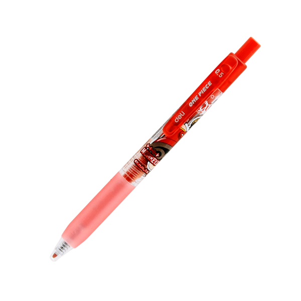 Bút Gel Bấm One Piece 0.5 mm - Deli G218O-BL - Mực Xanh - Luffy