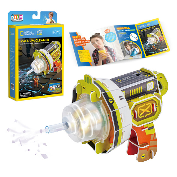 Đồ Chơi Giáo Dục STEAM - Máy Hút Bụi Chạy Pin Tự Chế Nat Geo - National Geographic DS1118h
