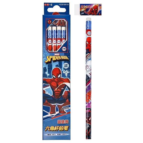 Hộp 12 Bút Chì HB Spiderman - iiGEN YZ310010