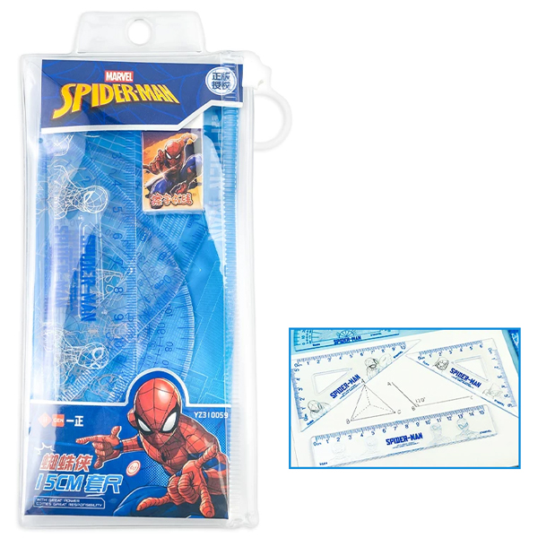 Bộ Thước Eke 4 Món Spider-Man - iiGEN YZ310059